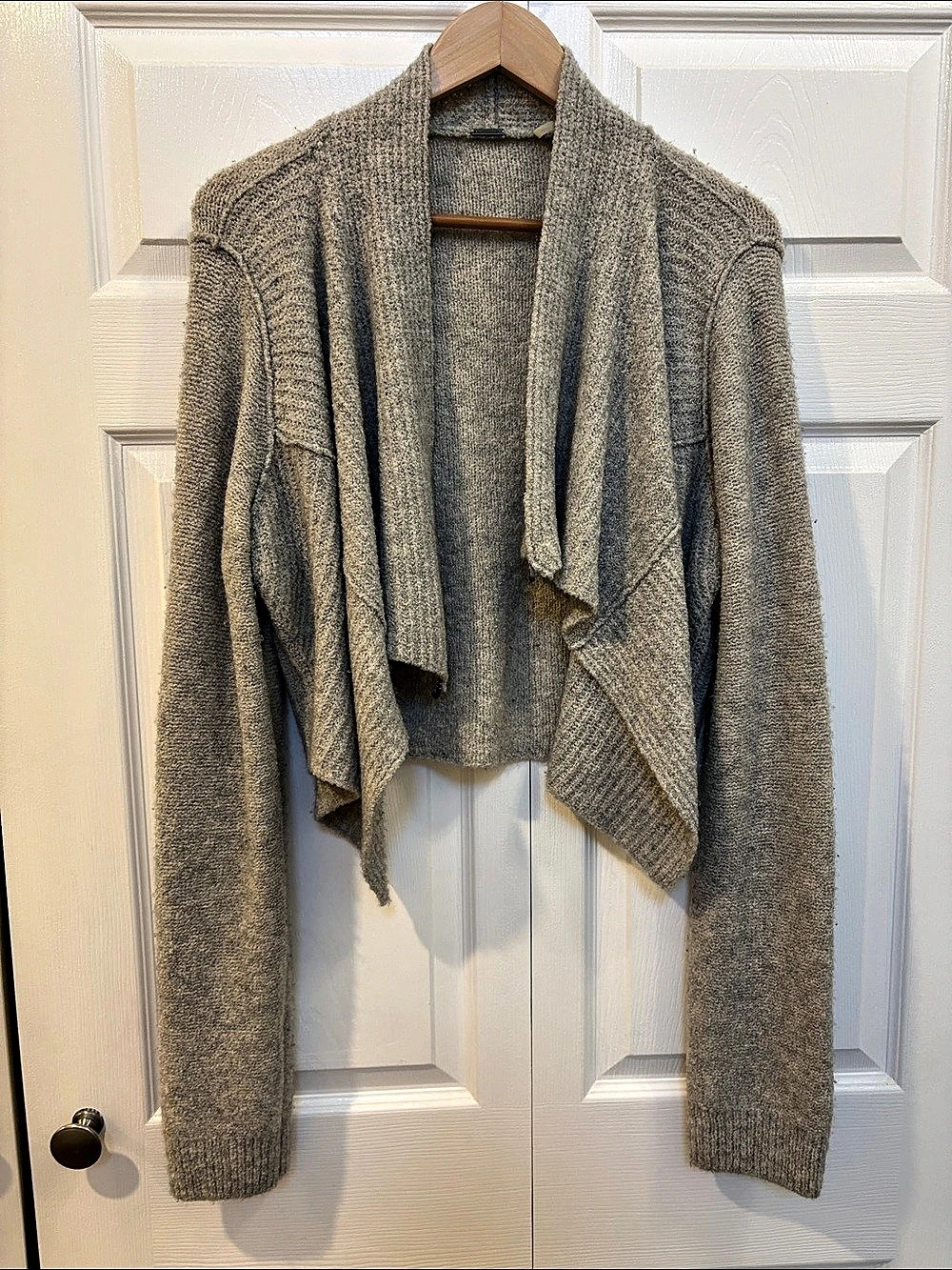 Elie Tahari Wool Cashmere Blend Cardigan in Gray XL Like New